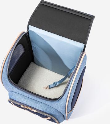 Show full view: Petsfit Premium Airline Approved Backpack Dog & Cat Carrier, Denim Blue, 14.4 x 12.6 x 17.7-in slide 4 of 9