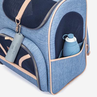 Show full view: Petsfit Premium Airline Approved Backpack Dog & Cat Carrier, Denim Blue, 14.4 x 12.6 x 17.7-in slide 6 of 9