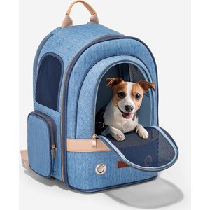 Petsfit Stylish Backpack Dog & Cat Carrier, Denim Blue, 13 x 10.8 x 17.3-in