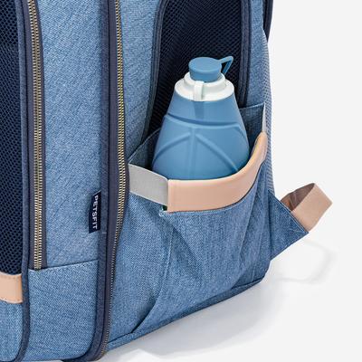 Show full view: Petsfit Deluxe Airline Approved Backpack Dog & Cat Carrier, Denim Blue, 14.6 x 11.8 x 17.5-in slide 6 of 9