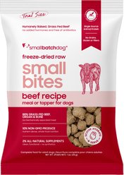 Smallbatch Pets Freeze-Dried Beef Small Bites Dog Food, 1-oz bag
