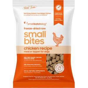Smallbatch Pets Freeze-Dried Chicken Small Bites Dog Food, 1-oz bag