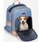 Show in main carousel: Petsfit Trendy Airline Approved Backpack Dog & Cat Carrier, Denim Blue, 13.8 x 10.6 x 18.1-in slide 1 of 9