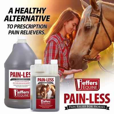 Show full view: Jeffers Pain-Less Liquid Horse Supplement, 32-fl oz bottle slide 3 of 5