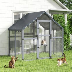 Coziwow Catio Outdoor Cat Enclosure, Grey, Large