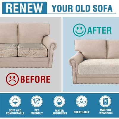 Show full view: H.VERSAILTEX Plush Chenille Thick Soft Sofa Dog Bed Cover, 74 x 35-in, Ivory slide 7 of 9