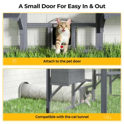 Show full view: Coziwow Catio Outdoor Cat Enclosure, Grey, Large slide 4 of 8
