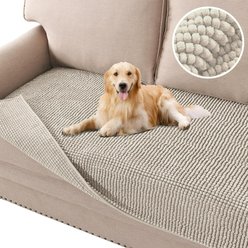 H.VERSAILTEX Plush Chenille Thick Soft Sofa Dog Bed Cover, 74 x 35-in, Island Fossi