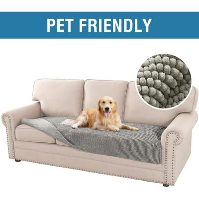 Show full view: H.VERSAILTEX Plush Chenille Thick Soft Sofa Dog Bed Cover, 74 x 35-in, Dove slide 2 of 6