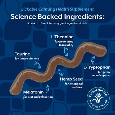 Show full view: NaturVet Lickable Salmon Flavored Paste Calming Health Supplement for Cats, 3.2-fl oz bottle slide 6 of 9