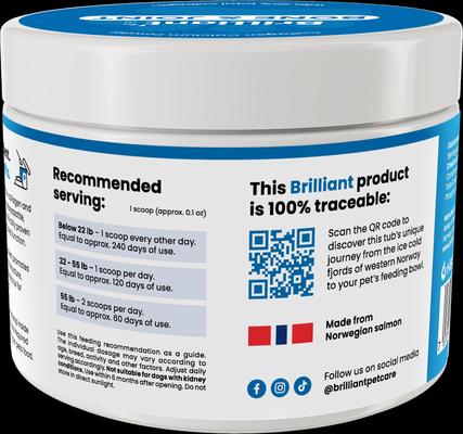 Show full view: Brilliant Bone & Joint Powder Supplement for Dogs, 300-gram slide 3 of 5