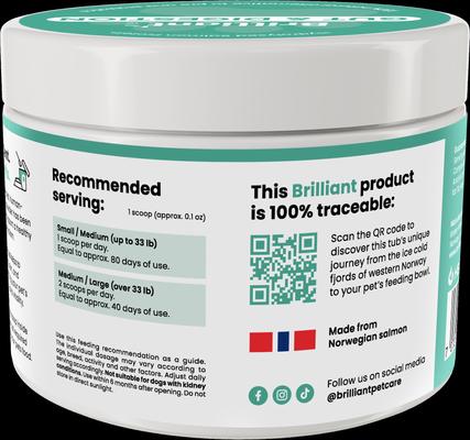 Show full view: Brilliant Gut & Digestion Support Powder Supplement for Dogs, 200-gram slide 3 of 5