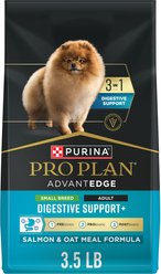 Purina Pro Plan AdvantEDGE Digestive Support Plus Small Breed Salmon & Oat Meal Formula Adult Dry Dog Food, 3.5-lb bag