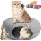 Show in main carousel: HOMAGICO Peekaboo Detachable Donut Tunnel Cat Plush Toy, Light Grey, Large: 24-in slide 1 of 6