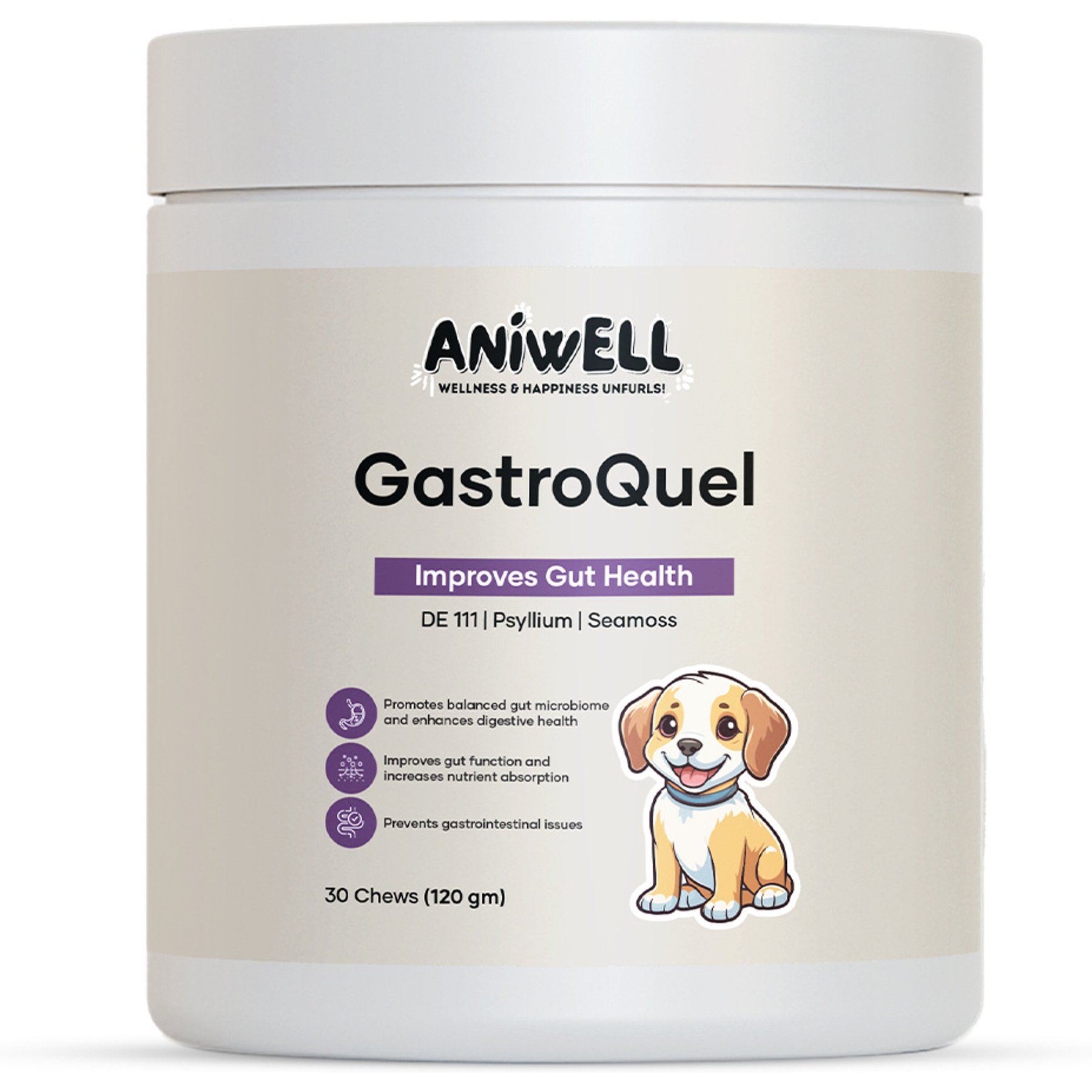 Aniwell GastroQuel Chew Digestive Aid for Dogs, 30 count