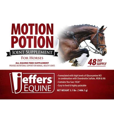 Show full view: Jeffers Motion Potion Pellet Horse Joint Supplement, 3.1-lb bucket slide 6 of 7