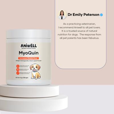 Show full view: Aniwell MyoQuin Powder Weight Management Supplement for Dogs, 120-g jar slide 7 of 9