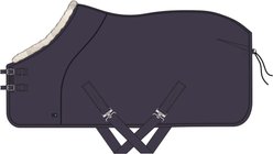 Horze Lincoln Fleece Horse Blanket with Padded Collar, Nightshade, 66-in