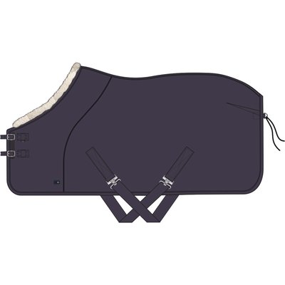 Horze Horze Lincoln Fleece Horse Blanket with Padded Collar, Nightshade, 69-in