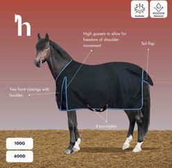 Horze Glasgow Light Weight 100g Horse Turnout Blanket, Chocolate Plum, 69-in slide 2 of 4