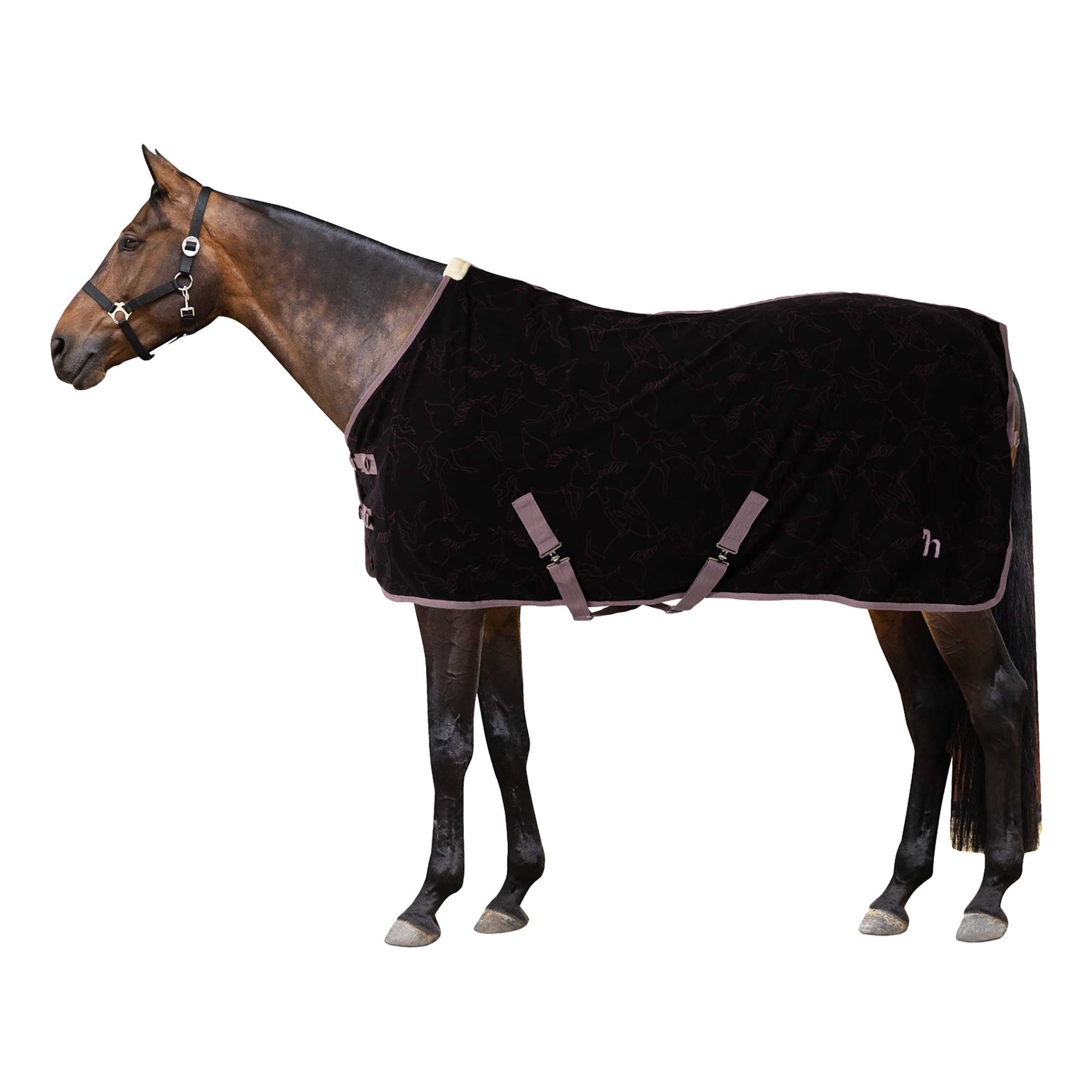 Horze Pegasus Pony Fleece Horse Cooler, Blueberry, 52-in