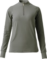 B Vertigo Isadora Womens Quarter Zip Training Shirt, Mulled Basil, 2