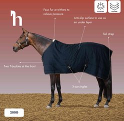 Horze Glasgow 200g Horse Stable Blanket, Stormy Weather, 69-in slide 2 of 3