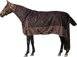 Horze Glasgow Combo Horse Turnout Sheet, Chocolate Plum, 78-in