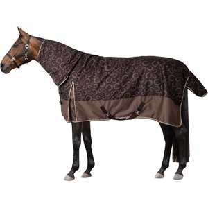 Horze Glasgow Combo Horse Turnout Sheet, Chocolate Plum, 72-in
