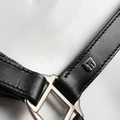 Show full view: Horze Dynasty Crystal Leather Horse Halter, Black, Pony slide 4 of 6