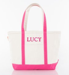 CB Station Personalized Classic Tote Bag, Hot Pink, Medium
