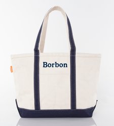 CB Station Personalized Classic Tote Bag, Navy, Medium