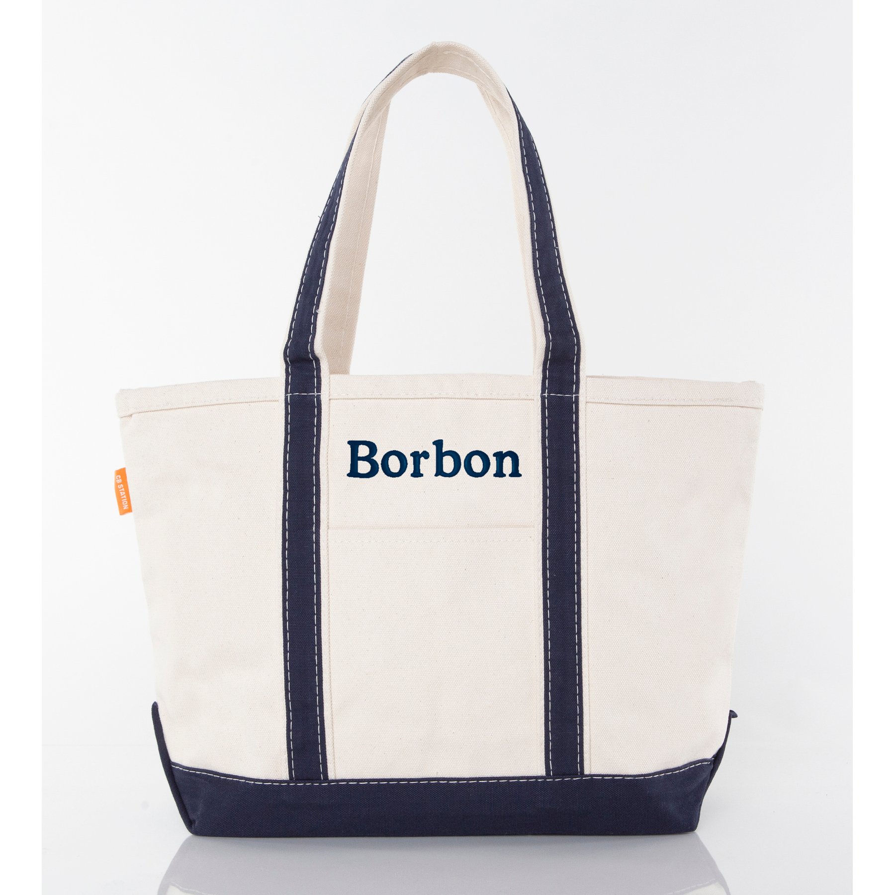 CB Station Personalized Classic Tote Bag, Navy, Medium