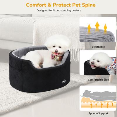 Show full view: Pecute Multi-Functional Waterproof Dog Car Booster Seat with 2 Safety Belts, Grey slide 4 of 10