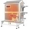 Show in main carousel: Petscosset Insulated Outdoor Two-Story Cat House with Raised Base & Openable Roof, Gray, 33.5 x 25.6 x 39.5-in slide 1 of 12