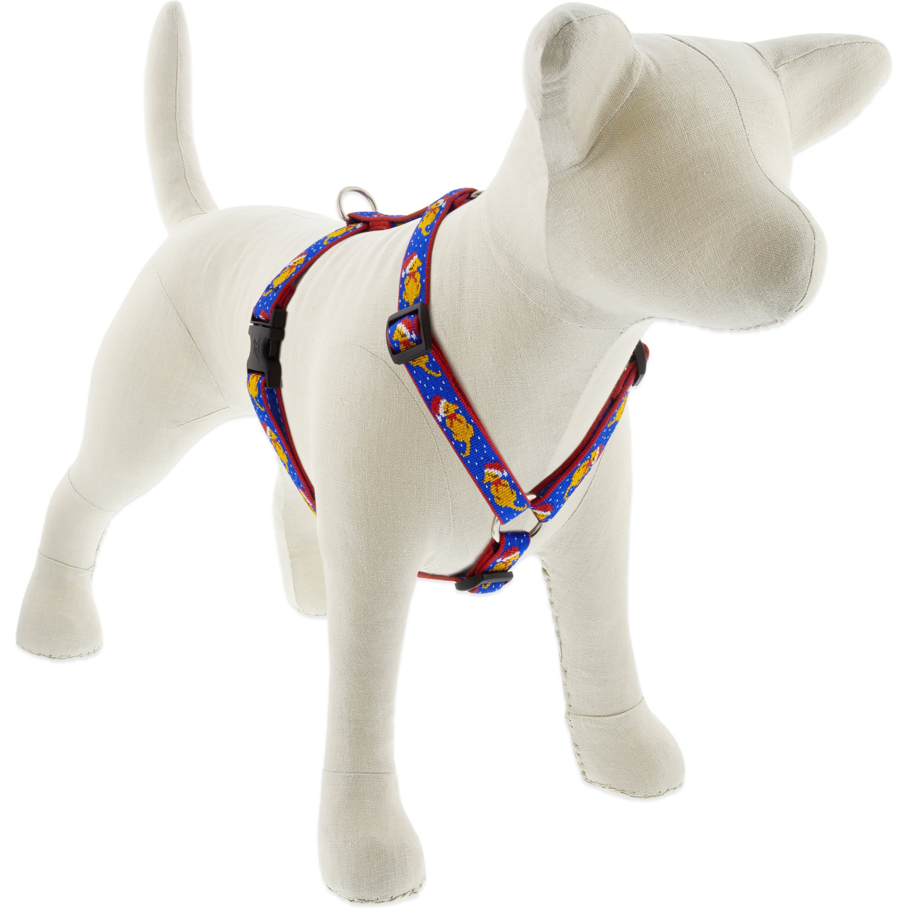 LupinePet Snow Pup Design Dog Harness, 12 to 20 in chest, 3/4-in wide