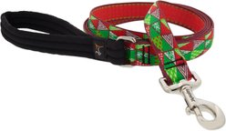 LupinePet Christmas Tree Design Padded Handle Dog Leash, 6-ft long, 1-in wide