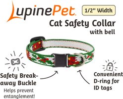 LupinePet Snow Pup Design Breakaway Cat Collar, 8 to 12-in neck, 1/2-in wide slide 2 of 4