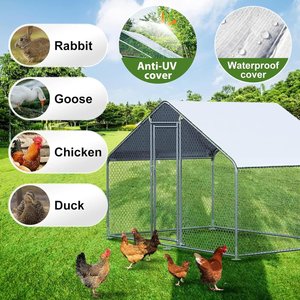 LovMor Metal Chicken Coop, 13 x 10 x 6.56-ft