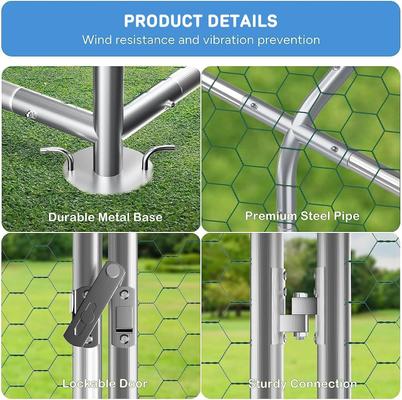 Show full view: LovMor Metal Chicken Coop, 13 x 10 x 6.56-ft slide 6 of 7