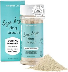 This Dog's Life Bye Bye Dog Breath Dental Powder for Dogs, 120-g jar