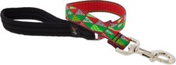 LupinePet Christmas Tree Design Padded Handle Dog Leash, 2-ft long, 1-in wide