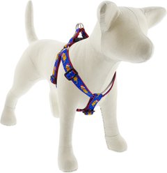 LupinePet Snow Pup Design Step-in Dog Harness, 24 to 38 in chest, 1-in wide