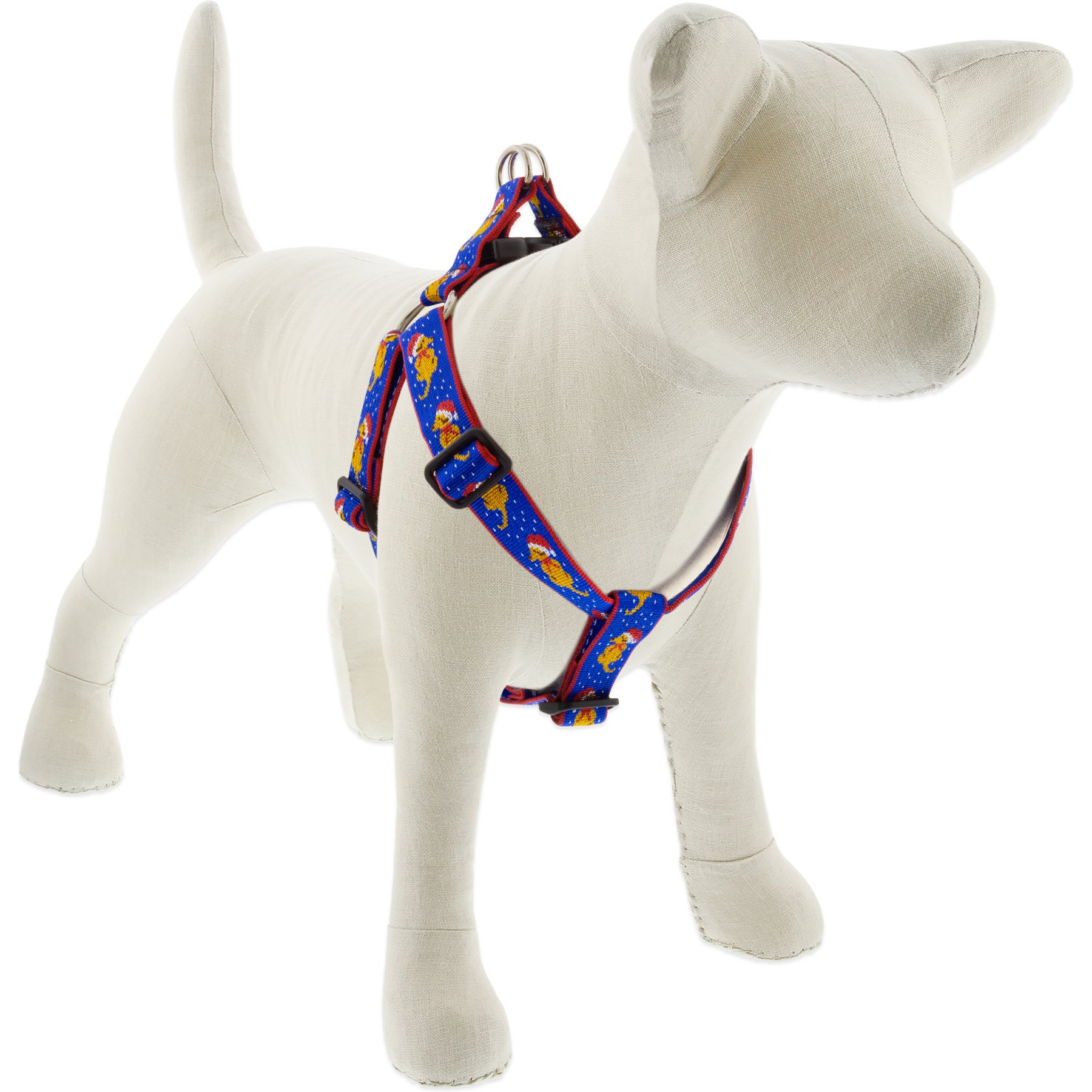 LupinePet Snow Pup Design Step-in Dog Harness, 19 to 28 in chest, 1-in wide