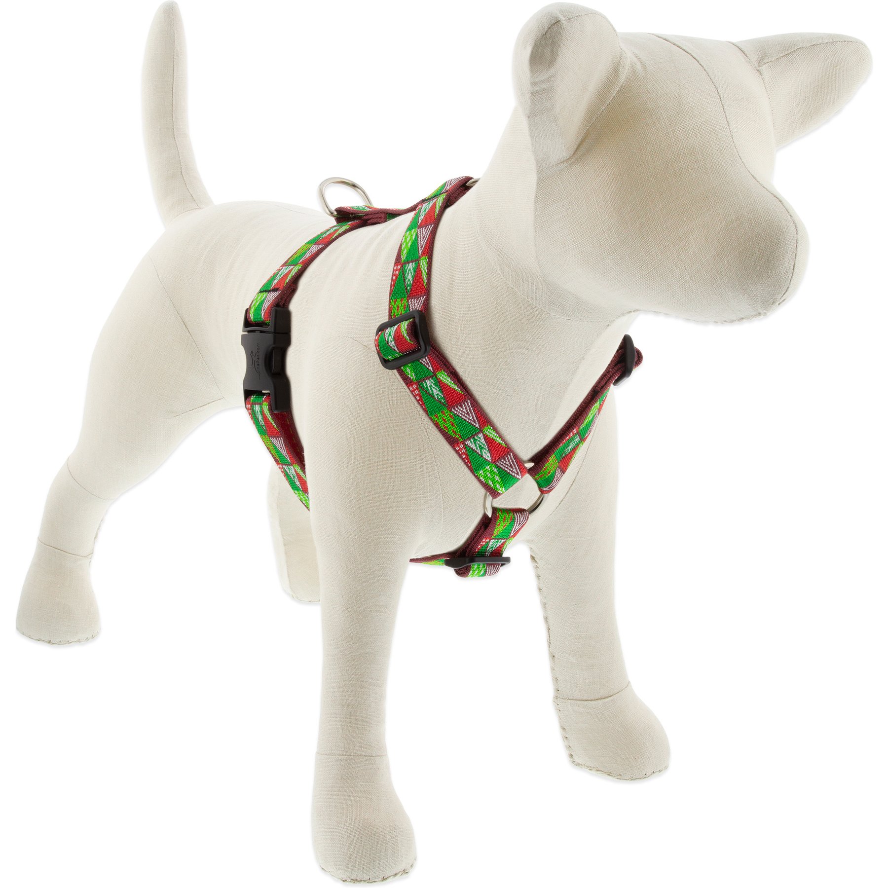 LupinePet Christmas Tree Design Dog Harness, 20 to 32 in chest, 1-in wide
