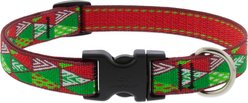 LupinePet Christmas Tree Design Dog Collar, 15 to 25-in neck, 3/4-in wide