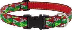 LupinePet Christmas Tree Design Dog Collar, 12 to 20-in neck, 1-in wide
