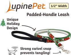 LupinePet Christmas Tree Design Padded Handle Small Dog & Cat Leash, 6-ft long, 1/2-in wide slide 2 of 5