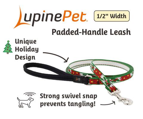 Show full view: LupinePet Christmas Tree Design Padded Handle Small Dog & Cat Leash, 6-ft long, 1/2-in wide slide 2 of 5