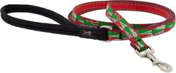 LupinePet Christmas Tree Design Padded Handle Small Dog & Cat Leash, 6-ft long, 1/2-in wide